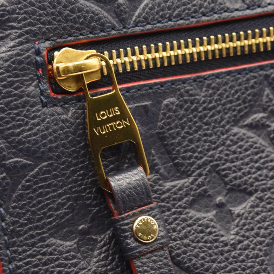 Louis Vuitton Monogram Empreinte Pochette Metis Marine Rouge or