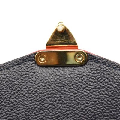 Authentic Louis Vuitton Key Pouch Empreinte Leather Marine Rouge