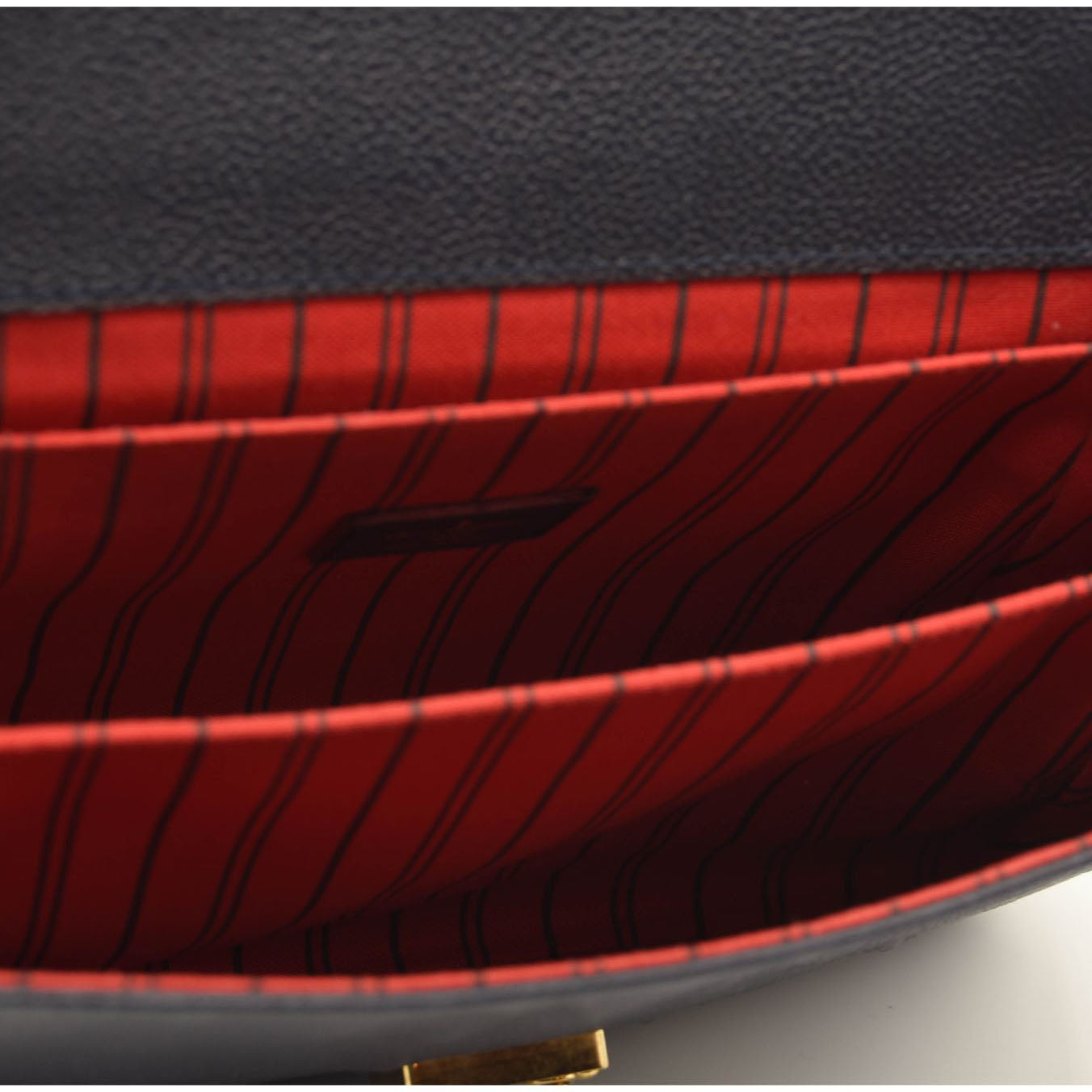 Louis Vuitton Pochette Metis Monogram Empreinte Leather Marine Rouge -  NOBLEMARS
