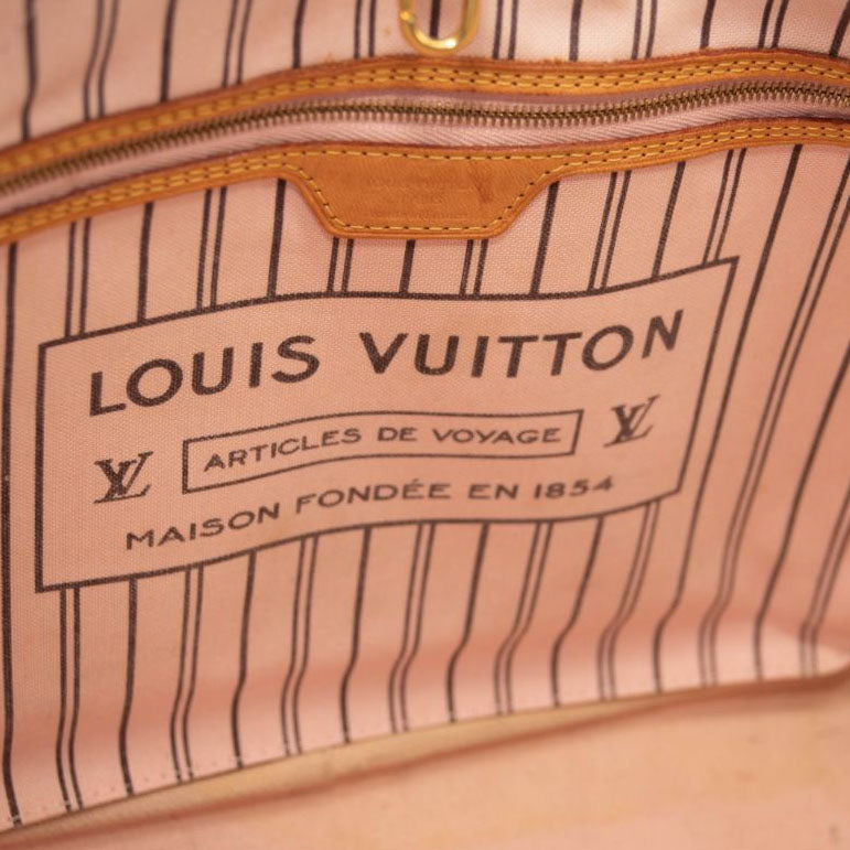 PRELOVED Louis Vuitton Monogram Neverfull MM Rose Ballerine with