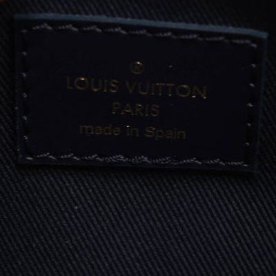 NEW Louis Vuitton Leather Neverfull MM Monoglam Pochette Blue Navy