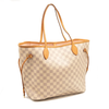 USED Louis Vuitton Damier Azur Neo Neverfull MM Rose Ballerine SR4136