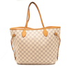 USED Louis Vuitton Damier Azur Neo Neverfull MM Rose Ballerine SR4136