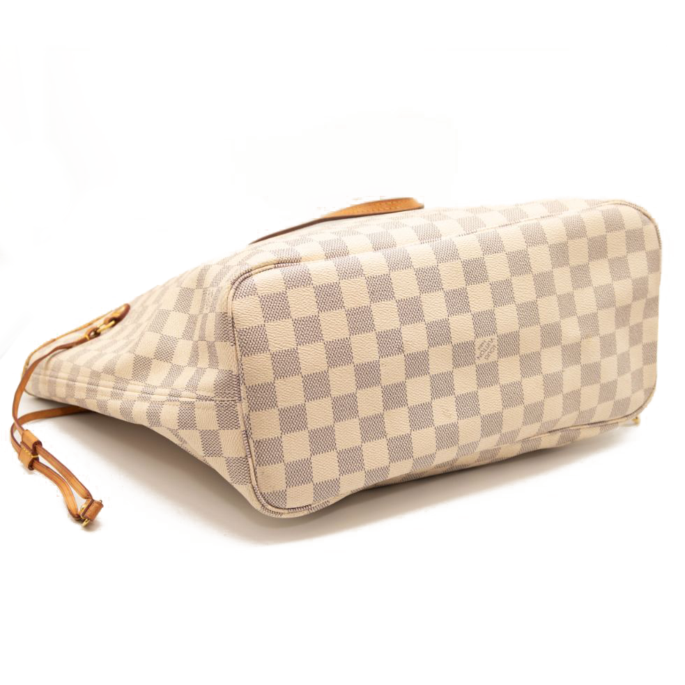 USED Louis Vuitton Damier Ebene Canvas Neverfull MM Tote Shoulder Bag  AUTHENTIC