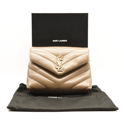 Saint Laurent Loulou Toy YSL Quilted Calfskin Flap Shoulder Bag