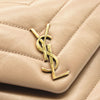 Pre-Owned SAINT LAURENT Calfskin Y Quilted Monogram Toy Loulou Crossbody Bag Latte