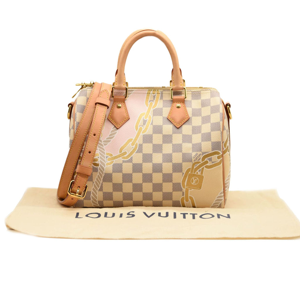 Louis Vuitton Limited Edition Nautical Damier Azur Speedy Bandouliere 25  Bag For Sale at 1stDibs