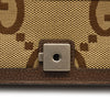 GUCCI Monogram Jumbo GG Textured Dollar Calfskin Medium Dionysus Camel Ebony New Acero