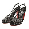 Christian Louboutin Crystal Slingback Vegastrassima 100 Size 38 Platform Sandal