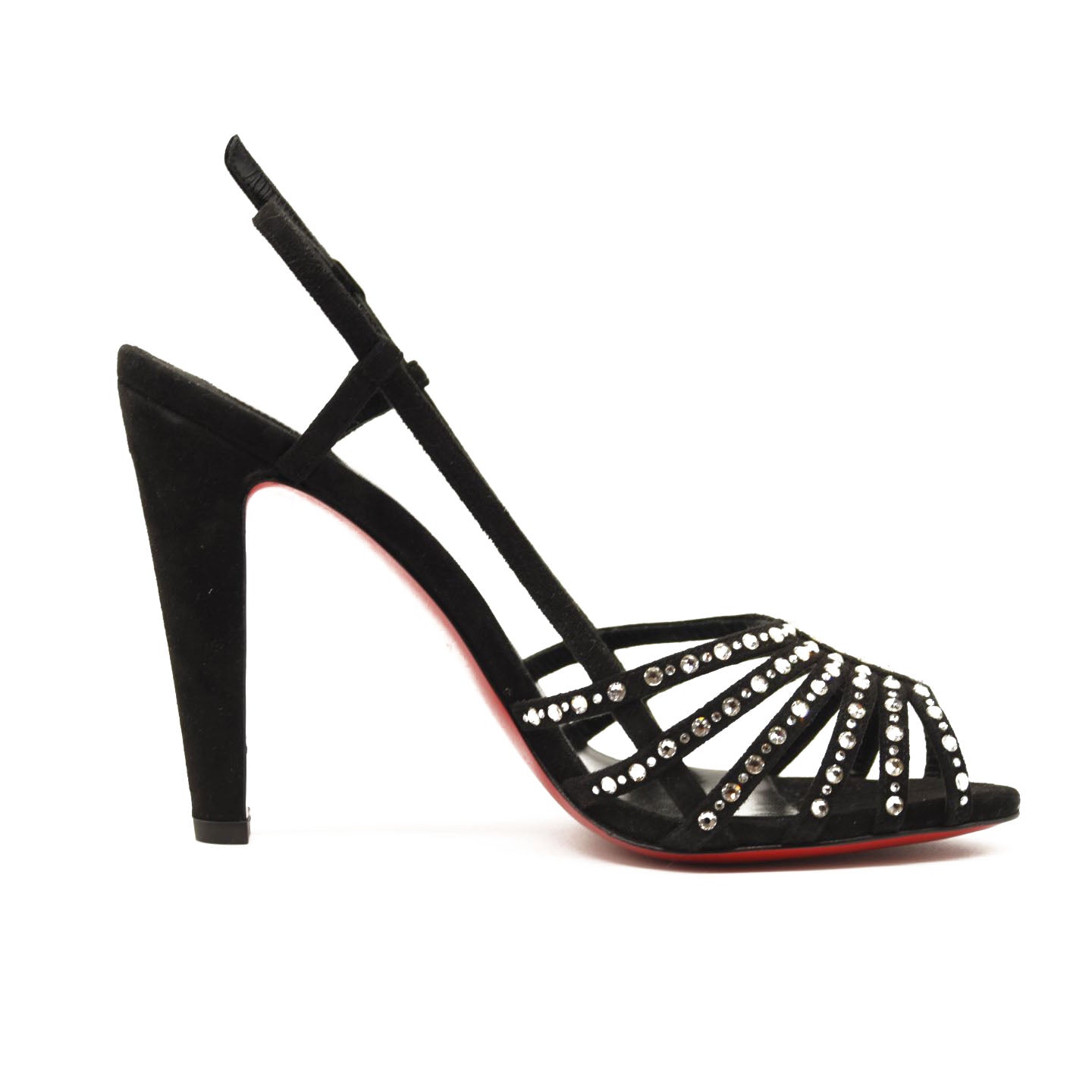 Christian Louboutin - Velcrissimo Neoprene Sandals - Womens - Black