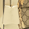 GUCCI Medium Padlock Gg Supreme Wave Shoulder Bag With Genuine Snakeskin Trim - White