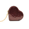 LOUIS VUITTON Vernis Heart Coin Purse Rouge Fauviste