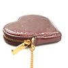 LOUIS VUITTON Vernis Heart Coin Purse Rouge Fauviste