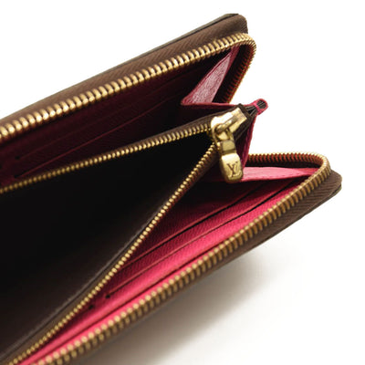 🔥NEW LOUIS VUITTON Clemence Wallet Long Zip Monogram Fuchsia Pink HOT  GIFT❤️
