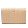 NEW Saint Laurent Envelope Wallet On Chain Bag Mixed Matelasse Beige