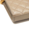 NEW Saint Laurent Envelope Wallet On Chain Bag Mixed Matelasse Dark Beige