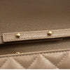 NEW Saint Laurent Envelope Wallet On Chain Bag Mixed Matelasse Dark Beige