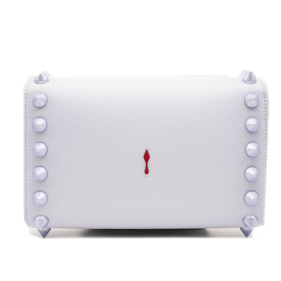 NEW Christian Louboutin Paloma Empire Maxi Spike Trim Clutch Skylight