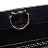 NEW Burberry Denny Embossed Check Leather Tote Blue Patent Dark Charcoal