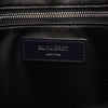 NEW Burberry Denny Embossed Check Leather Tote Blue Patent Dark Charcoal