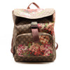 Pre-Owned GUCCI GG Supreme Monogram Blooms Medium Single Buckle Backpack Beige Multicolor Dry Rose