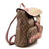 Pre-Owned GUCCI GG Supreme Monogram Blooms Medium Single Buckle Backpack Beige Multicolor Dry Rose