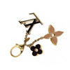 LOUIS VUITTON Metal Enamel Fleur De Monogram Bag Charm Dore