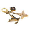 LOUIS VUITTON Metal Enamel Fleur De Monogram Bag Charm Dore