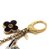 LOUIS VUITTON Metal Enamel Fleur De Monogram Bag Charm Dore