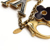 LOUIS VUITTON Metal Enamel Fleur De Monogram Bag Charm Dore