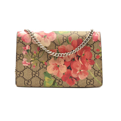 GUCCI GG Supreme Monogram Blooms Super Mini Dionysus Shoulder Bag Beige Multicolor Dry Rose