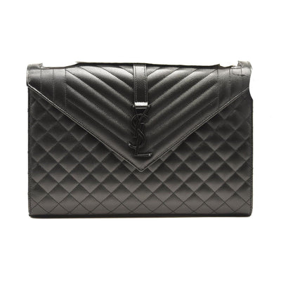 NEW Saint Laurent Large YSL Envelope Flap Shoulder Bag