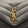 NEW SAINT LAURENT Calfskin Y Quilted Monogram Medium Loulou Chain Satchel Storm