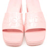 NEW Gucci Rubber Logo Platform Slide Sandal Pink EU 37