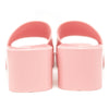 NEW Gucci Rubber Logo Platform Slide Sandal Pink EU 37