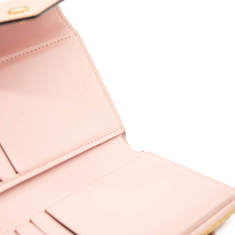 Louis Vuitton Pink Leather Compact Wallet