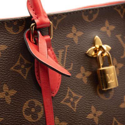 Louis Vuitton Tote Flower Monogram Coquelicot in Coated Canvas