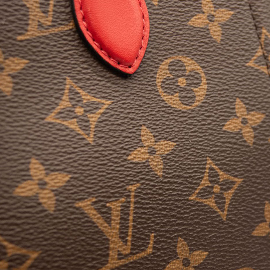 Louis Vuitton Neverfull mm monogram cherry red interior Brown