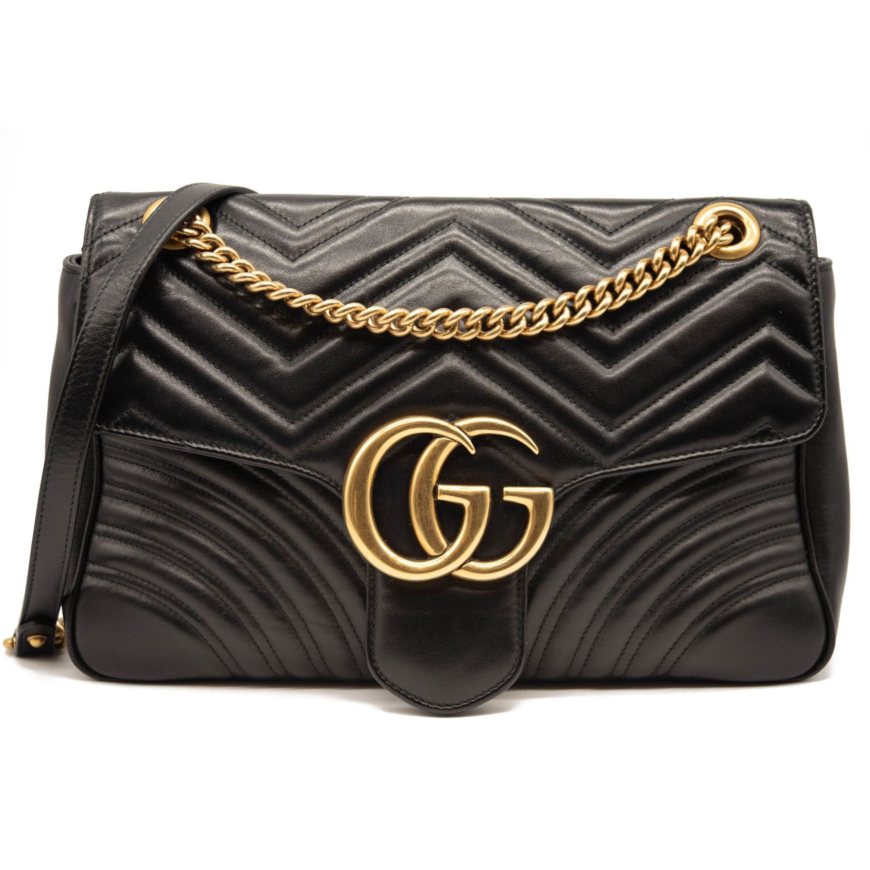 Gucci marmont cheap matelasse black