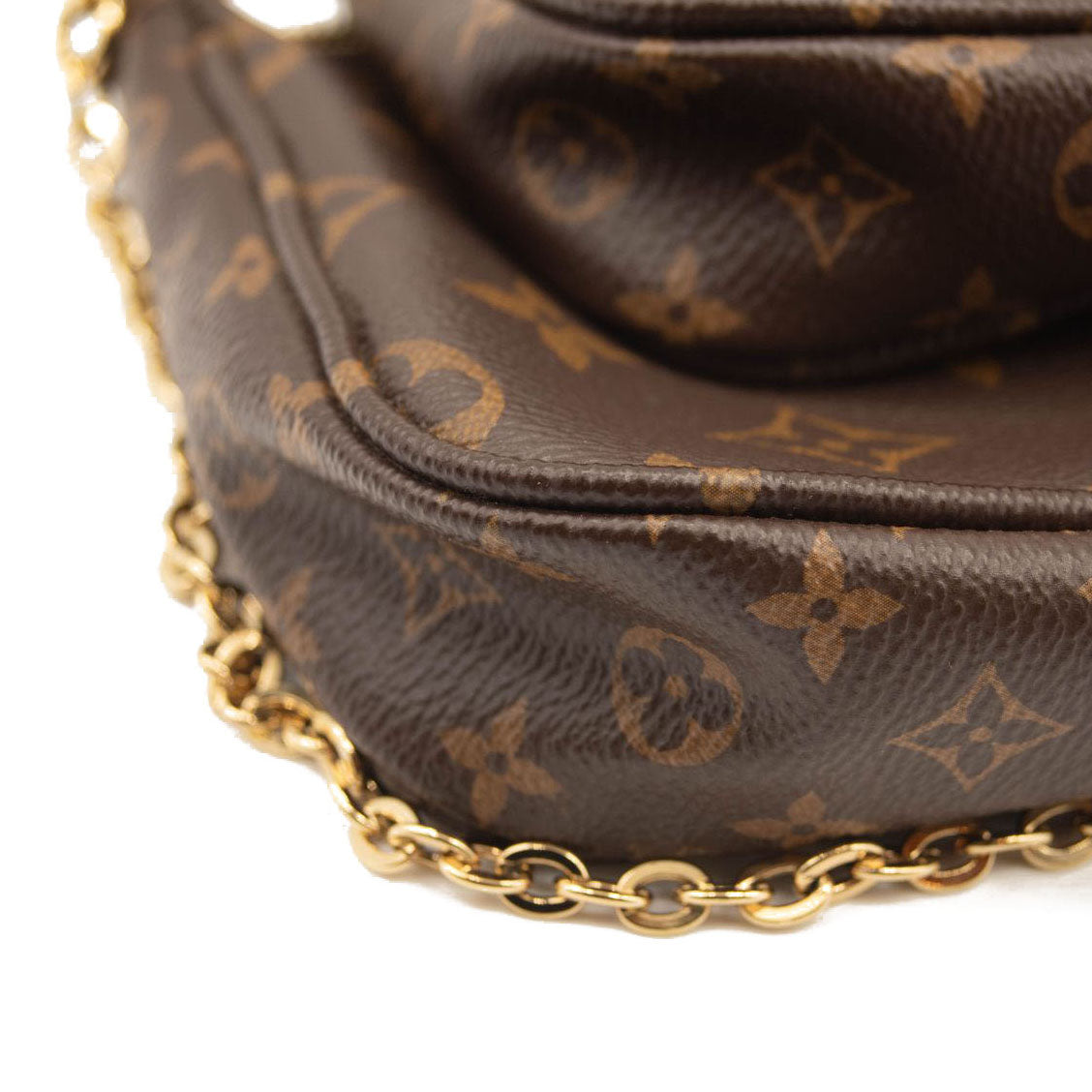 Louis Vuitton Pochette With Gold Chain Strap