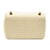 NEW SAINT LAURENT Medium Jamie Quilted Crinkle Cotton Shoulder Bag In Vanilla Ice