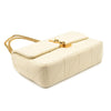 NEW SAINT LAURENT Medium Jamie Quilted Crinkle Cotton Shoulder Bag In Vanilla Ice