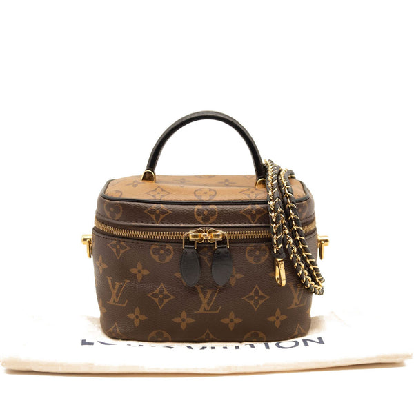 Louis+Vuitton+Bowling+Vanity+Brown+Leather+Monogram for sale
