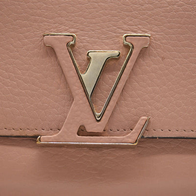 LOUIS VUITTON Taurillon Capucines Wallet Magnolia