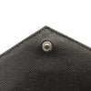 NEW SAINT LAURENT Grain De Poudre Matelasse Chevron Monogram Envelope Chain Wallet Black