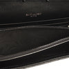 NEW SAINT LAURENT Grain De Poudre Matelasse Chevron Monogram Envelope Chain Wallet Black