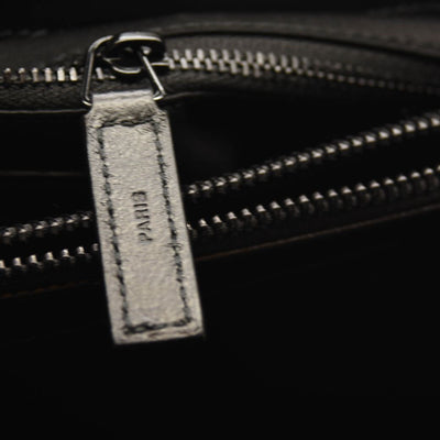 NEW SAINT LAURENT Calfskin Y Quilted Monogram Monochrome Medium Loulou Chain Satchel Black