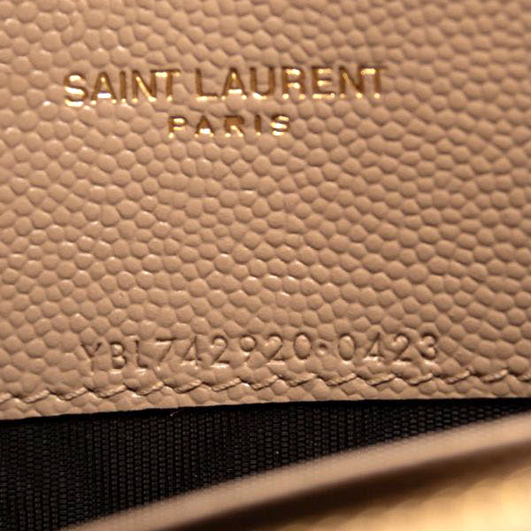 Real vs Fake Saint Laurent Envelope Chain Wallet In Grain Leather