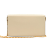 Tory Burch Long Elanore Cream White Gold Logo Chain Shoulder Bag