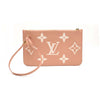 Used LOUIS VUITTON Empreinte Monogram Giant Neverfull MM Pochette Pink Rose Trianon